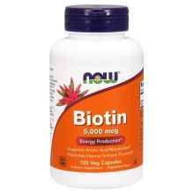 Витамины Now Foods Biotin 5000 мг 120 капсул