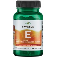 Витамины Swanson Vit E Natural  134,2 mg 100 капсул